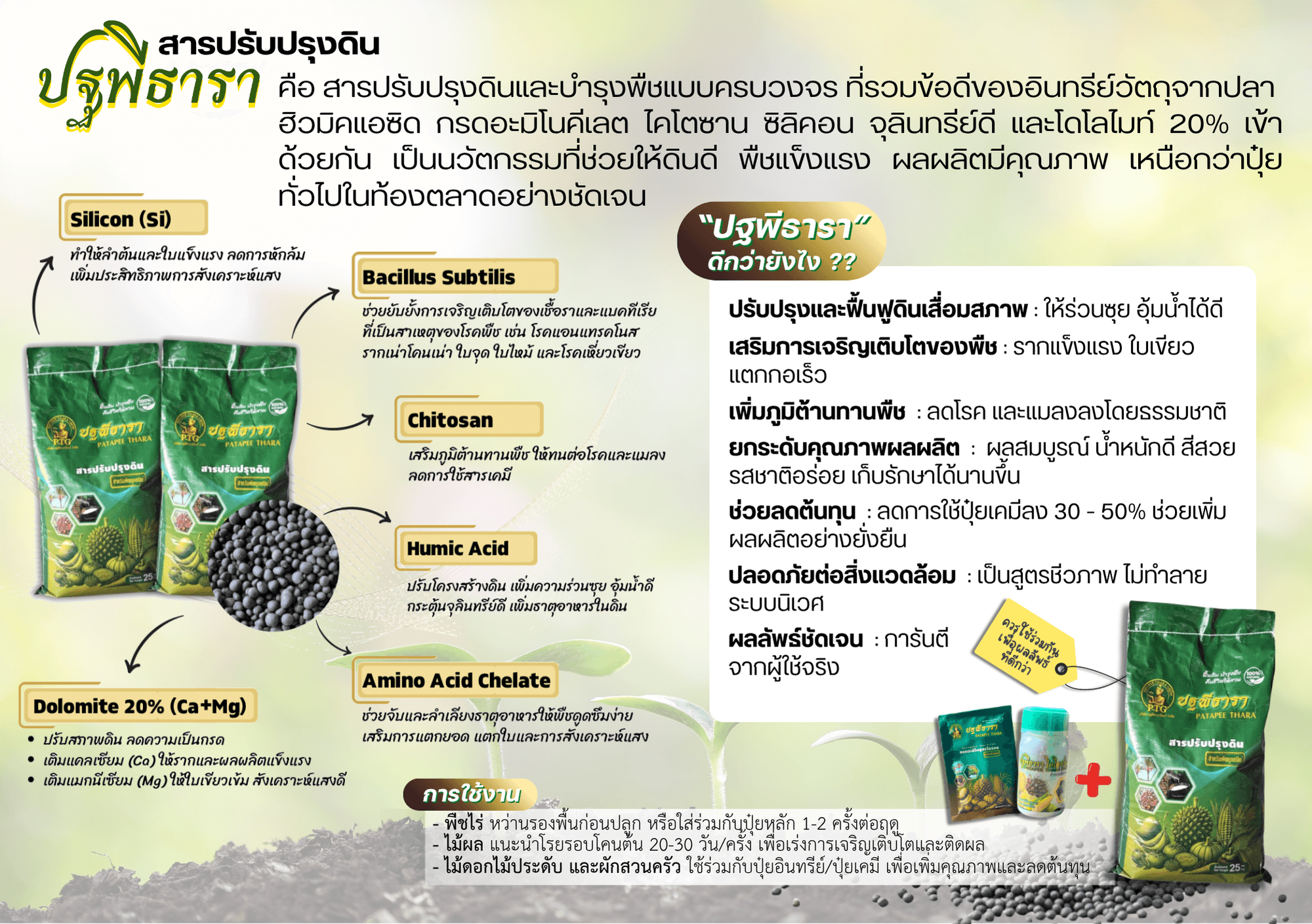 สารปรับปรุงดินปฐพีธารา
